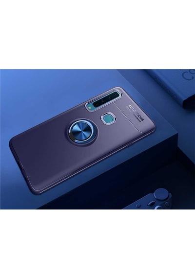 Samsung Galaxy Uyumlu A9 2018 Kılıf Yüzüklü Kamera Korumalı Range Ring Silikon Kılıf