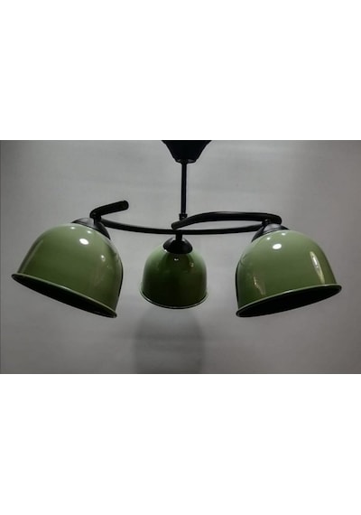 Riolight Modern Üçlü Haki Yeşil Başlık Metal Sarkıt Avize (551346660)