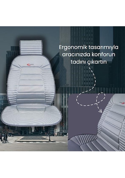 Space Oto Koltuk Minderi, Toyota Araçlara Uyumlu 2'li Set Özel Tasarım Minder Premium 001