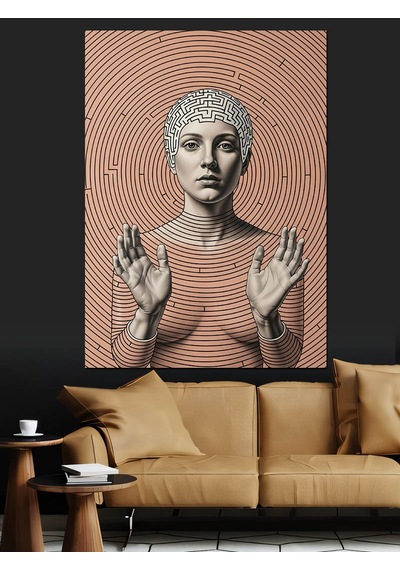 Desenli Vücut Sanat Eseri Dekoratif Kanvas - Mdf Ahşap Tablo