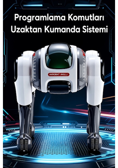 Blic Brb1 Akıllı Robot Köpek 2.4ghz Uzaktan Kumandalı Sesli Komutlu Rgb Işıklı Ve Akrobatik Eğitici Beyaz