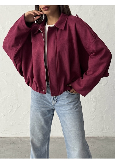 Verymoda Scuba Süet Mont F2017 Bordo