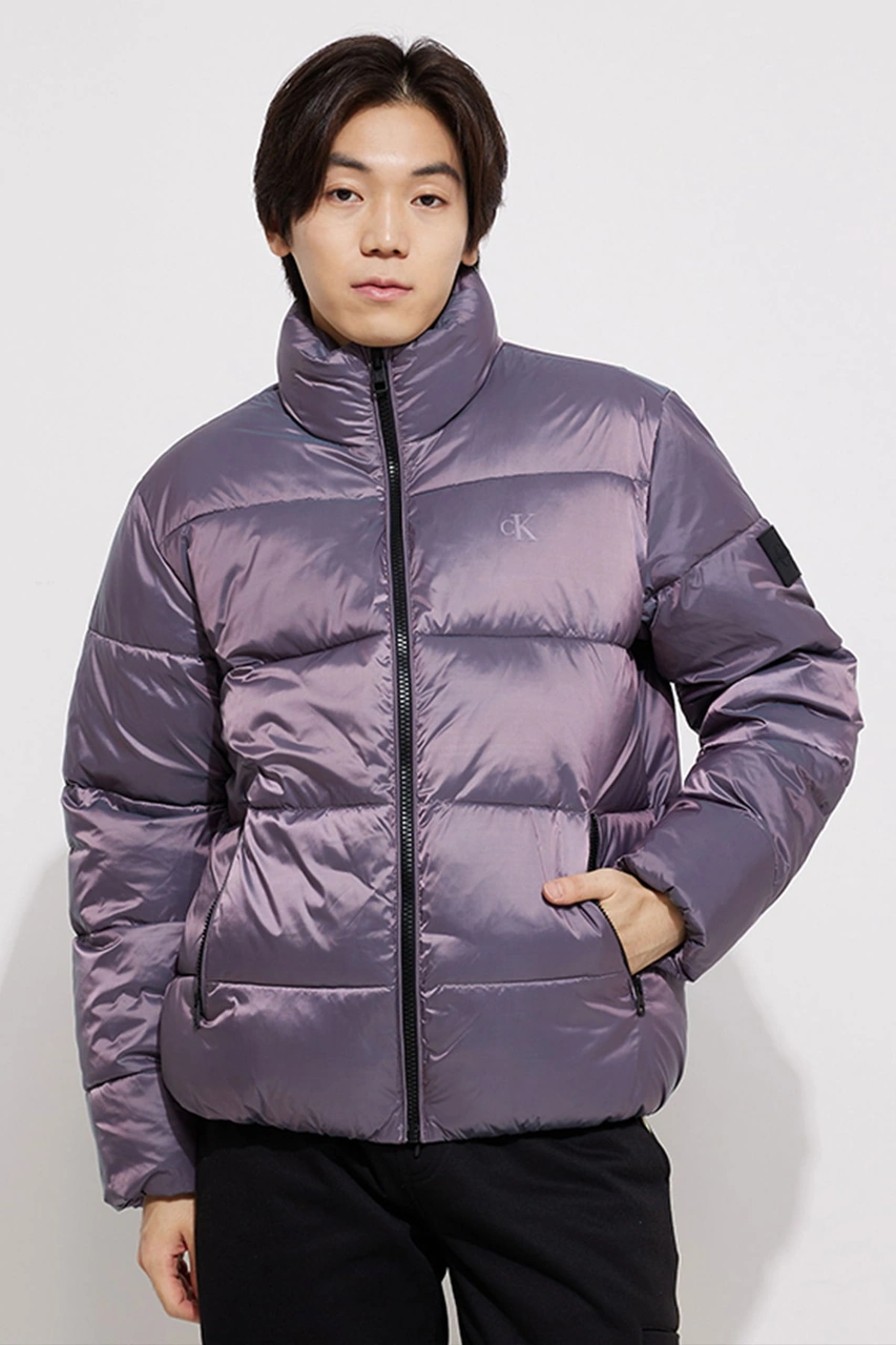 Calvin Klein Şişme Erkek Mont Mor
