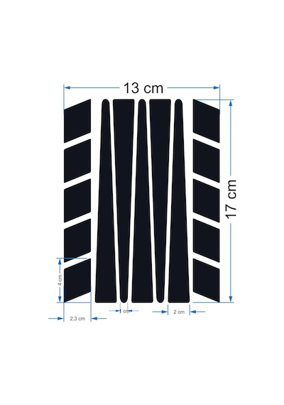 Şerit Tasarımlı Reflektif Gri Motosiklet Kask Sticker Çınar Extreme
