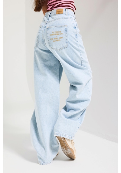 Kadın Ice 4s6-3 Balon Fit Cep Nakışlı Özel Tasarım Denim Jean Ice Kot