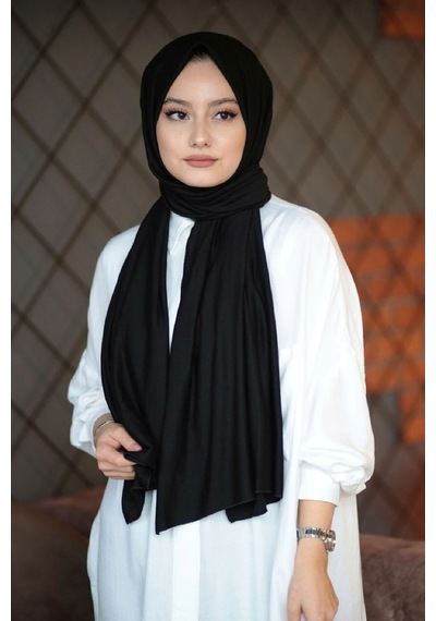 Moda Mevsimi Penye Şal Siyah Siyah