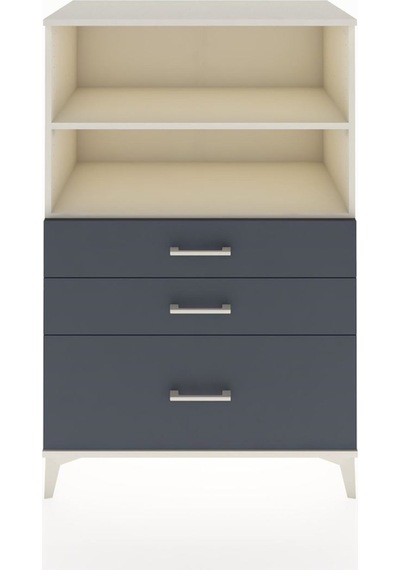 Hyperion Dolap 2 Raflı 3 Çekmeceli 88x44x134 Aytaşı-antrasit Aytaşı