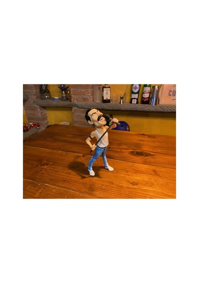Freddie Mercury Figür 20cm-3d Baskı-kolleksiyonluk Biblo