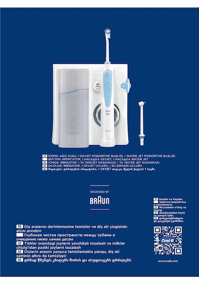 Oral-B Ağız Sağlığı Merkezi Ağız Duşu + Oxyjet Başlığı + Waterjet Başlığı