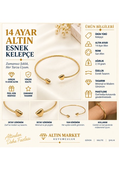 14 Ayar Esnek Kelepçe