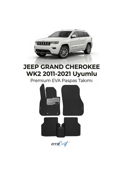 OtoCraft Jeep Grand Cherokee Wk2 2011-2021 Araca Özel 3d Havuzlu Eva Paspas Tam Set 5 Parça