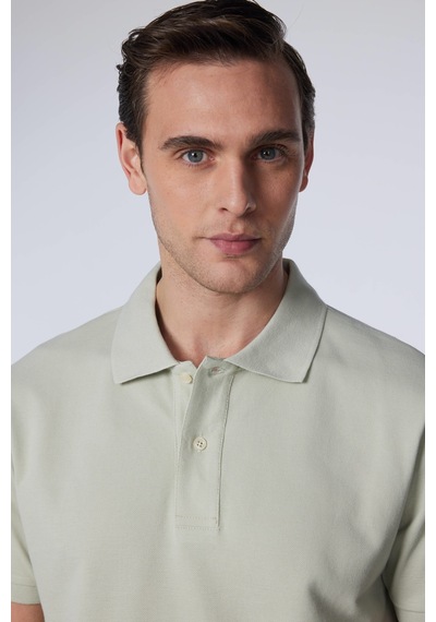 Tudors Erkek Slim Fit Dar Kesim %100 Pamuk Düz Pike Gri Polo Yaka Tişört-30537-gri Gri