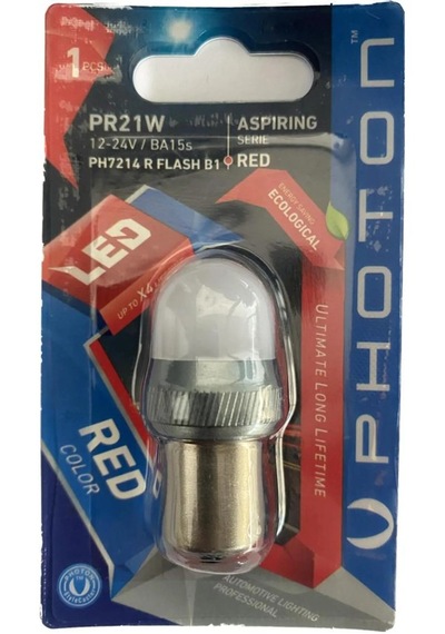 Motorsiklet Fren Ampulü Photon P21/5w Çakarlı Kırmızı Led Ampül Çift Duylu