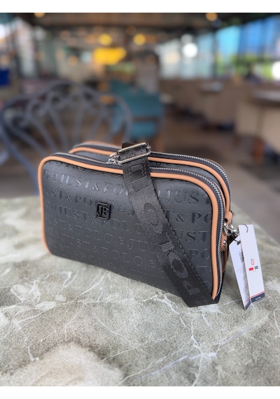 Just Polo Kadın Ayarlanabilir Uzun Askılı Omuz Çantası Ebat 17x27 Yeni Siyah Camel