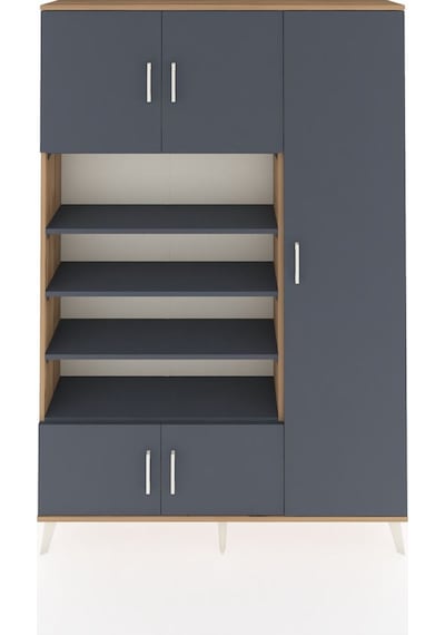 Arges Dolap 11 Raflı 5 Kapaklı 132x30x195 Çam-antrasit/antrasit Çam Arges Dolap 11 Raflı 5 Kapaklı 132x30x195 Çam-antrasit/antrasit Çam