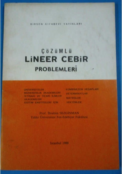 Lineer Cebir Çözümlü Problemleri Ibrahim Sezginman