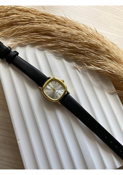 Rubsey Vintage Kadın Kol Saati Retro Minimal Deri Dordon 1 Adet Gümüş