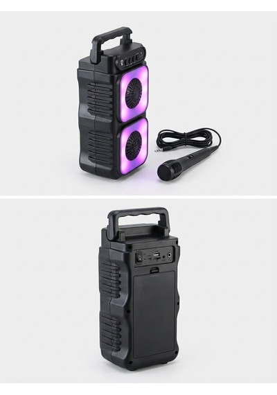Premium Portatif Ses Ve Mikrofon Sistemi Renkli Led Işıklar, Kablosuz Özgürlük