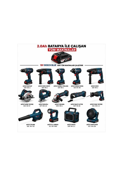 Gba 18v 2.0ah Li-ıon Batarya Akü 4'lü Set