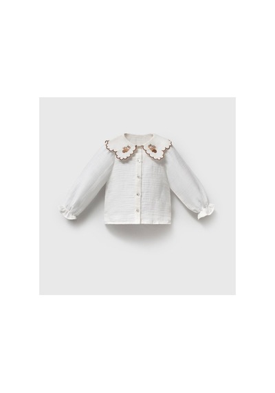 Ministok Little Squirrel Kız ^lü Takım Pantolon Gömlek Süveter Kahverengi