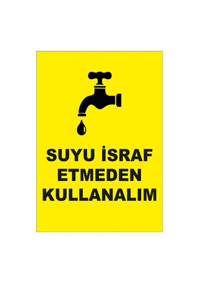 Suyu Israf Etmeden Kullanalım Dekota Levhası 25x35 Cm