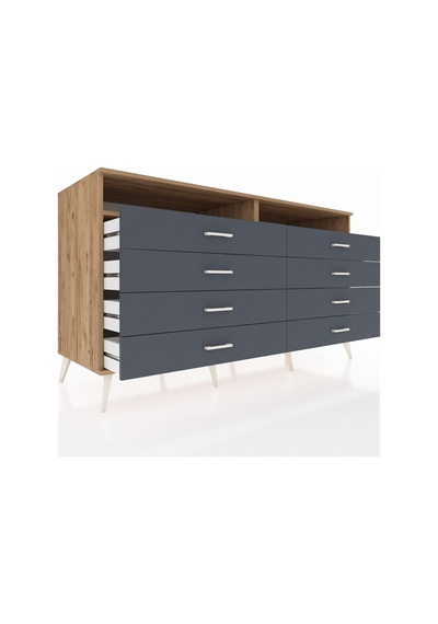 Kronos Konsol 2 Raflı 8 Çekmeceli 176x59x99 Çam-çam/antrasit Çam-çam/antrasit Kronos Konsol 2 Raflı 8 Çekmeceli 176x59x99 Çam-çam/antrasit Çam-çam/antrasit
