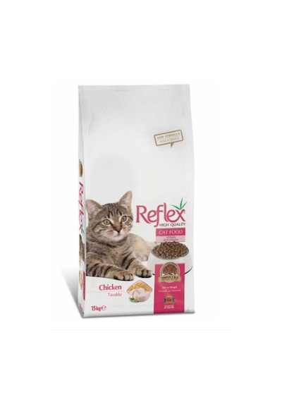 Reflex Tavuklu ve Prinçli Yetişkin Kedi Maması 15 KG