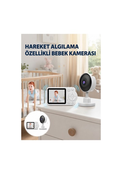 Yakınlaştırma Özellikli Gece Görüşlü Bebek İzleme Kamerası Yeni Nesil Renk