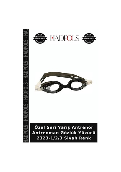 Özel Seri Yarış Antrenör Antrenman Gözlük Yüzücü 2323-1/2/3 Siyah Renk