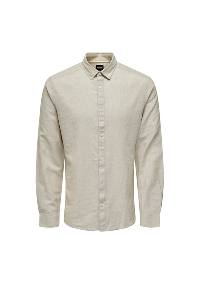 Only & Sons Erkek Onscaiden Slim Fit Keten Gömlek 22012321 Bej