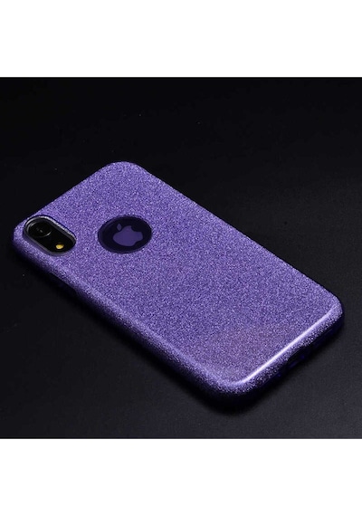 Apple Uyumlu iPhone Xr 6.1 Kılıf Zore Shining Silikon Mor
