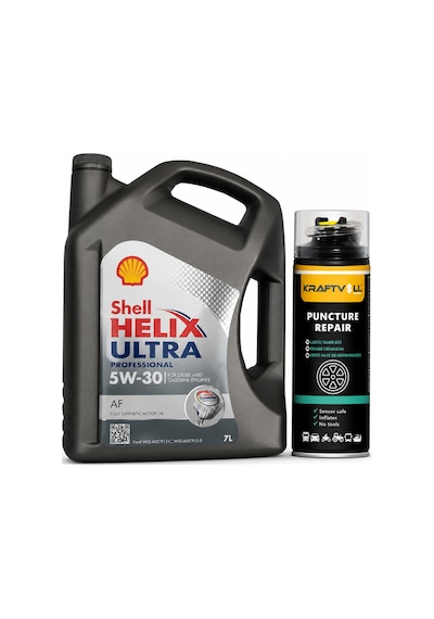 Shell Helix Ultra Pro Af 5W-30 Motor Yağı 7 L + Lastik Tamir Kiti 400 ML