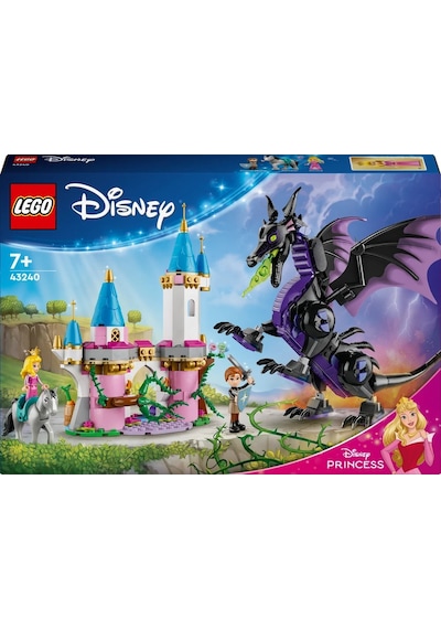 LEGO® │ Disney Princess Malefiz’in Ejderha Formu 43240 - 7 Yaş & Üzeri Çocuklar için Yaratıcı Oyuncak Yapım Seti (583 Parça)