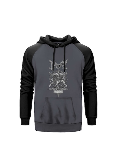 Mayhem A Season İn Blasphemy Gri Renk Reglan Kol Sweatshirt Gri