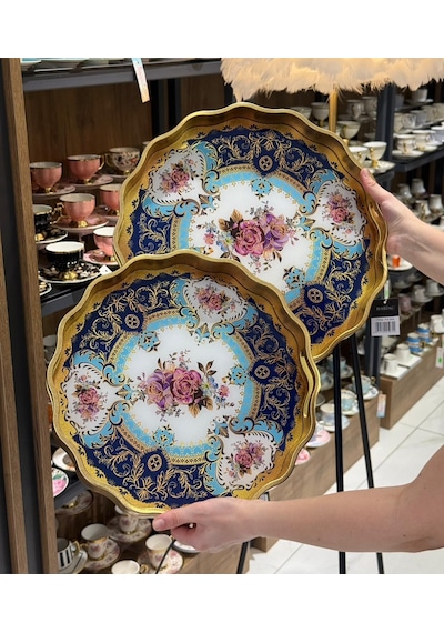 2li Mirva Lüks Tepsi-5122 Çok Renkli