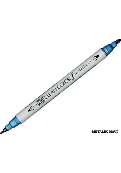Zig Clean Color Çift Uçlu Keçe Kalem Tcs-8000 Gümüş