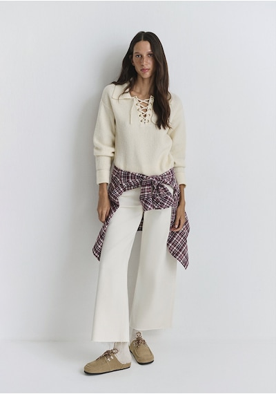 Mavi - Paloma Ekru Gabardin Pantolon 1010114-91330 Ekru