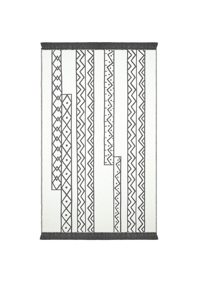 Beyaz Gri Kilim Halı Çift Taraflı Makinede Yıkanabilir Mutfak Balkon Banyo Kilim Diğer