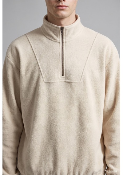 Defacto Yarım Fermuarlı Polar Sweatshirt E8632ax26wnbg721 Bej-bg721