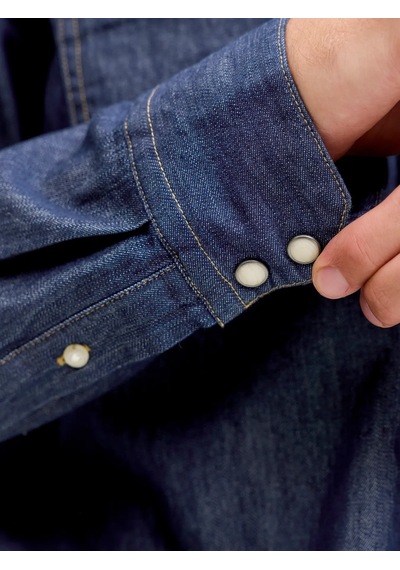 Jack & Jones Erkek Koyu Mavi Kot Gömlek - 12138115