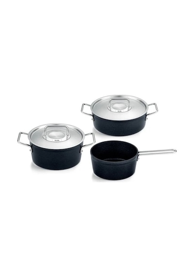 Fissler Adamant 5 Parça Tencere Seti Cam Kapaklı İndiksiyon Tabanlı Siyah
