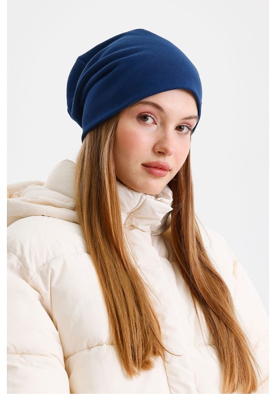 Butikgiz Termal %100 Pamuklu Soft 2 Stil 1 Arada Bere Premium Cuts Serisi Açık Lacivert