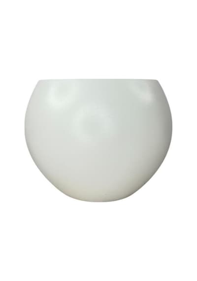 Küre Yuvarlak Top Vazo Dekoratif Saksı Beyaz 25 20cm