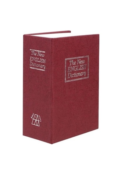 Mobgift Kitap Görünümlü Anahtarlı Gizli Kasa Kumbara (Bordo)