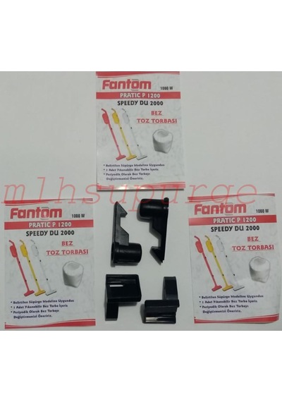 Fantom P 1200 Pratik Süpürge Bez Torbası 3 Adet 2 Tırnak
