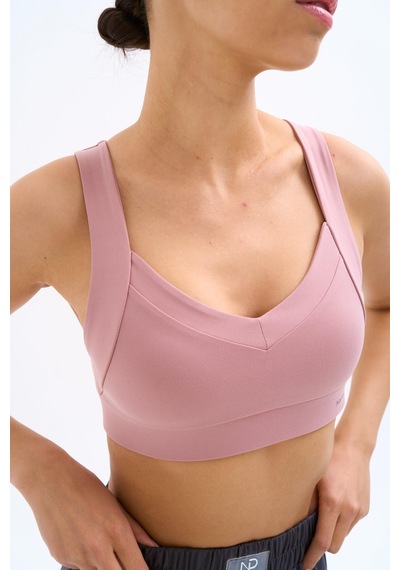 Normal People Bela - Spor Bra / Şeftali Dokulu Peach Skin Kumaş Lila