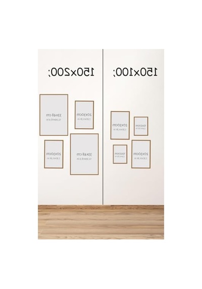 4 Parça Mdf Tablo Seti - Ahşap Çerçeve Görünümü
