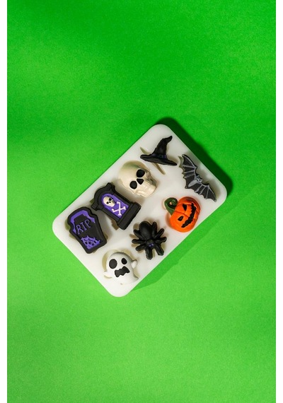 Halloween Sekizli Silikon Mum Kalıbı