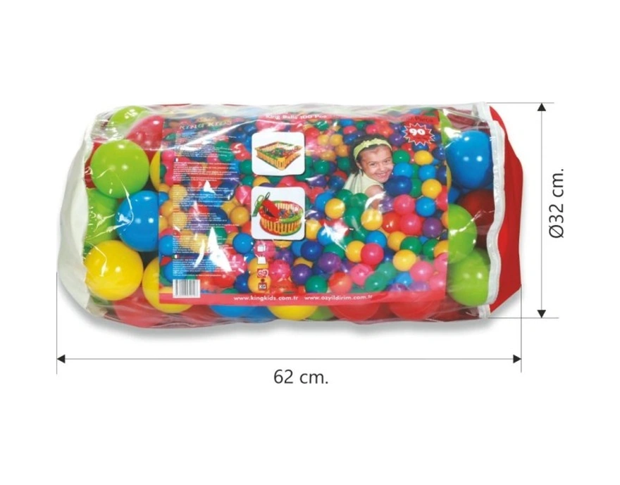King Kids Oyun Havuzu Topları 65 Mm 500 Adet
