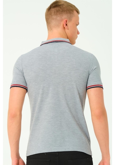 T8594 Dewberry Erkek T-shırt-gri-2